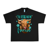 Black i'm freakin freezin long haired cow Urban Heavy Tee - Jasminsmagicworld