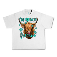 Lunar Rock i'm freakin freezin long haired cow Urban Heavy Tee - Jasminsmagicworld