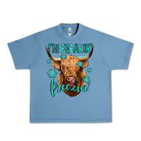 Pebble Blue i'm freakin freezin long haired cow Urban Heavy Tee - Jasminsmagicworld