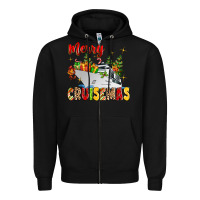 Black merry cruisemas Zipper Hoodie - MaliasSmallBusiness