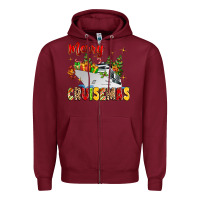 Burgundy merry cruisemas Zipper Hoodie - MaliasSmallBusiness