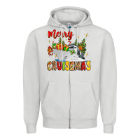 Dove Grey merry cruisemas Zipper Hoodie - MaliasSmallBusiness
