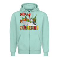 Seafoam merry cruisemas Zipper Hoodie - MaliasSmallBusiness