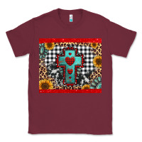 Burgundy Christmas cross Classic Tee - Jasminsmagicworld