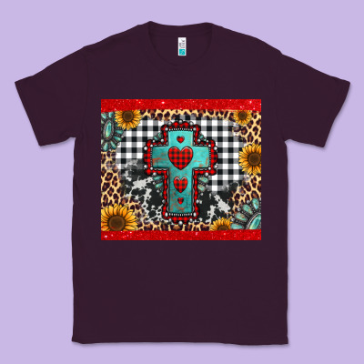 Christmas Cross Classic Tee Designed By Jasminsmagicworld