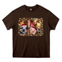 Chocolate Brown christmas farm animals Heavy Core Tee - RanaPortraitStore