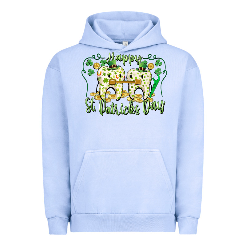 Happy St. Patrick's Day Tooth Dentist Urban Hoodie by CowGirlArtShop | Teevron