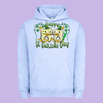 Happy St. Patrick's Day Tooth Dentist Urban Hoodie Designed By Cowgirlartshop