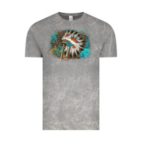 Cloud Rock indian headress sunflower leopard Vintage Tee - AdoDesignShop
