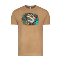 Vintage Camel indian headress sunflower leopard Vintage Tee - AdoDesignShop