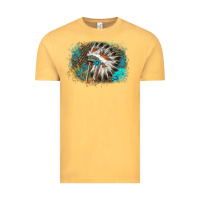 Vintage Mustard indian headress sunflower leopard Vintage Tee - AdoDesignShop