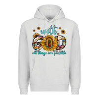 Dove Grey with god all things are possible matthew 19 26 Premium Hoodie - JahusDesignShop