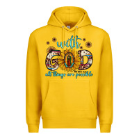 Lemon with god all things are possible matthew 19 26 Premium Hoodie - JahusDesignShop