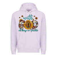 Lilac with god all things are possible matthew 19 26 Premium Hoodie - JahusDesignShop