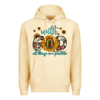 Pina Colada with god all things are possible matthew 19 26 Premium Hoodie - JahusDesignShop