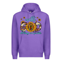 Purple with god all things are possible matthew 19 26 Premium Hoodie - JahusDesignShop