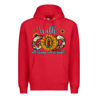 Red with god all things are possible matthew 19 26 Premium Hoodie - JahusDesignShop