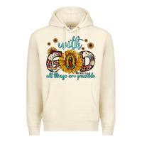 Sandshell with god all things are possible matthew 19 26 Premium Hoodie - JahusDesignShop