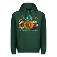 Sports Green with god all things are possible matthew 19 26 Premium Hoodie - JahusDesignShop