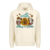 Tofu with god all things are possible matthew 19 26 Premium Hoodie - JahusDesignShop