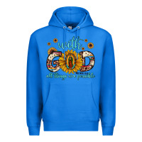 True Royal with god all things are possible matthew 19 26 Premium Hoodie - JahusDesignShop