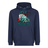 Navy Christmas Home For The Holidays Heavyweight Hoodie - Bettercallsaul