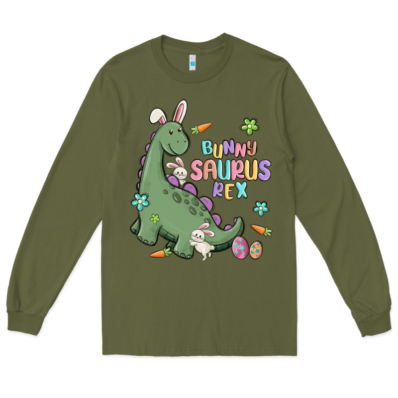 Bunny Saurus Rex Long Sleeve Tee by MaliasSmallBusiness | Teevron