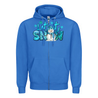 True Royal let it snow winter snowman Zipper Hoodie - MaliasSmallBusiness