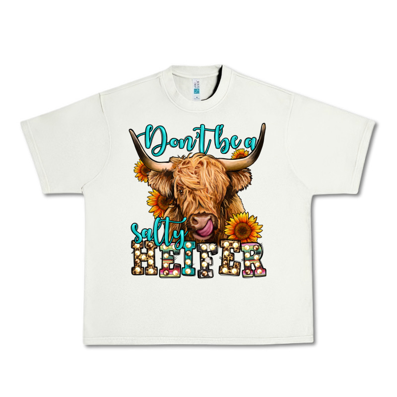 Don't Be A Salty Heifer Long Haired Cow Urban Heavy Tee by Jasminsmagicworld | Teevron