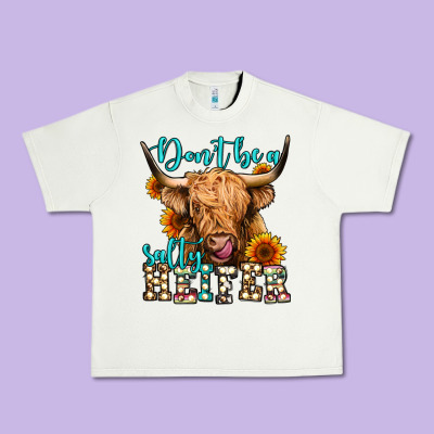 Don't Be A Salty Heifer Long Haired Cow Urban Heavy Tee Designed By Jasminsmagicworld