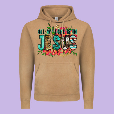 All My Hope Is In Jesus Vintage Hoodie Designed By Jasminsmagicworld