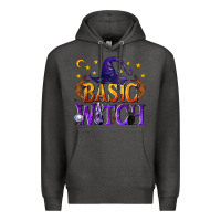 Charcoal Heather Basic Witch Premium Hoodie - texasbilliewilder