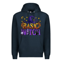Navy Basic Witch Premium Hoodie - texasbilliewilder