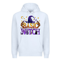 White Basic Witch Premium Hoodie - texasbilliewilder