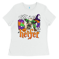 White boo heifer Ladies Tee - Zillion Design Studio