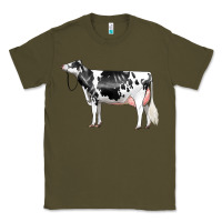 Army Green Holstein Dairy Cow Classic Tee - LillyAllenDesigns
