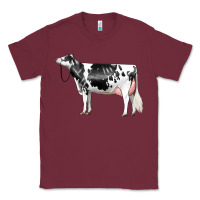 Burgundy Holstein Dairy Cow Classic Tee - LillyAllenDesigns