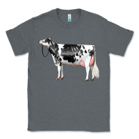 Charcoal Heather Holstein Dairy Cow Classic Tee - LillyAllenDesigns