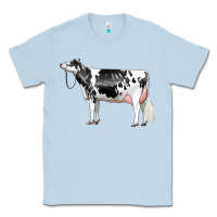 Dusty Blue Holstein Dairy Cow Classic Tee - LillyAllenDesigns