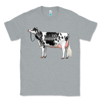 Heather Grey Holstein Dairy Cow Classic Tee - LillyAllenDesigns