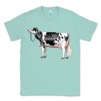 Seafoam Holstein Dairy Cow Classic Tee - LillyAllenDesigns