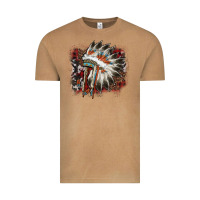 Vintage Camel İndian Headress Cowhide Vintage Tee - AdoDesignShop