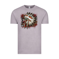 Vintage Zinc İndian Headress Cowhide Vintage Tee - AdoDesignShop