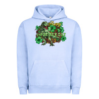 Pigment Grape Ice Happy St. Patrick's Day T-Rex Urban Hoodie - HowdyJamesFarm