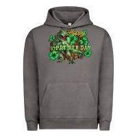 Pigment Tornado Happy St. Patrick's Day T-Rex Urban Hoodie - HowdyJamesFarm