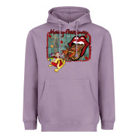 Lavender Merry Christmas Lips Santa Heavyweight Hoodie - Bettercallsaul
