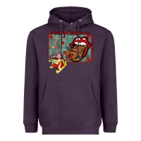 Plum Merry Christmas Lips Santa Heavyweight Hoodie - Bettercallsaul