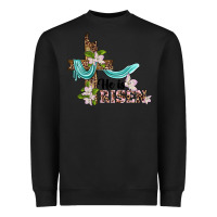 Black he is risen cross Heavyweight Sweatshirt - BarkalooDesign