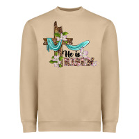 Mushroom he is risen cross Heavyweight Sweatshirt - BarkalooDesign