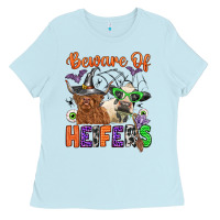 Baby Blue beware of heifers Ladies Tee - Zillion Design Studio
